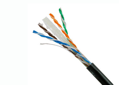 Kabel UTP Cat6 Outdoor Burial Gel Diisi Langsung Kabel Lan Ethernet, kabel jaringan Twisted Pair